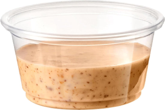Fit Meal Prep condiment cups — BPA free and stackable for portioning and samples