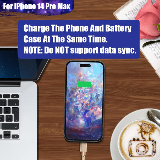 Sitong battery case – 6000mAh rechargeable extended battery for iPhone 14 Pro Max