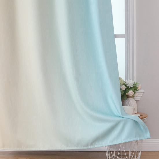 Curtain set — Estelar Textiler ombre blackout for bedroom, 2 panels
