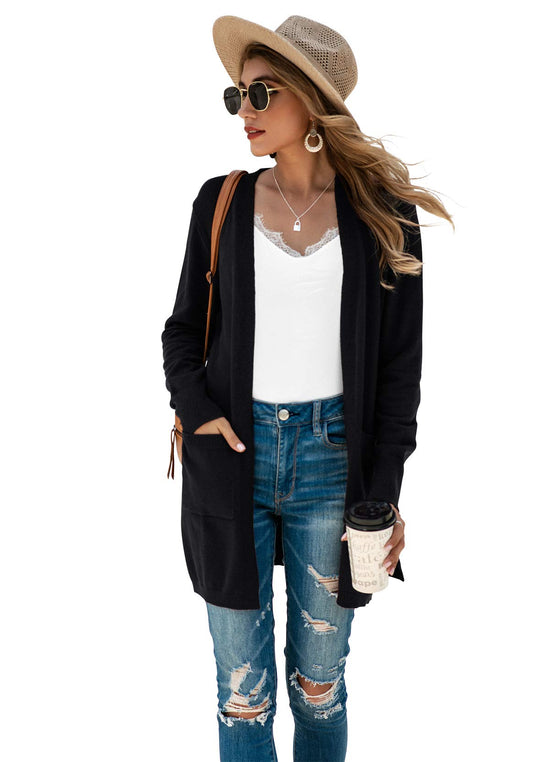 Women's kimono cardigan — oversized soft outwear with pockets by TASAMO
