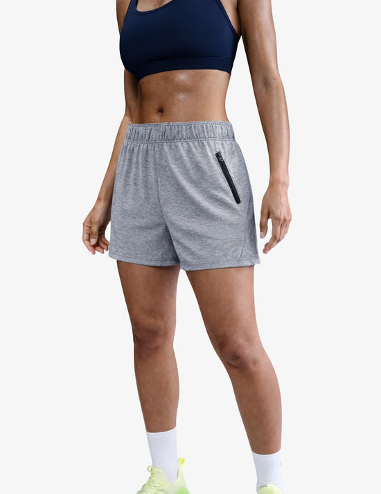 Liberty Imports women's lounge workout shorts with zipper pockets
