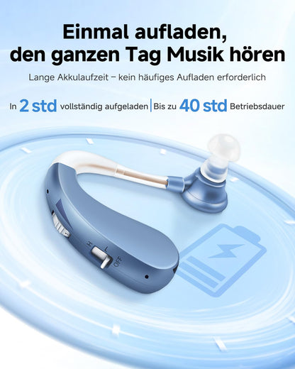 Britzgo Tragbar einfach zu bedienen wiederaufladbar lange Akkulaufzeit hochauflösende Klangqualität Rauschunterdrückungsfunktion (Blau Einzeln)