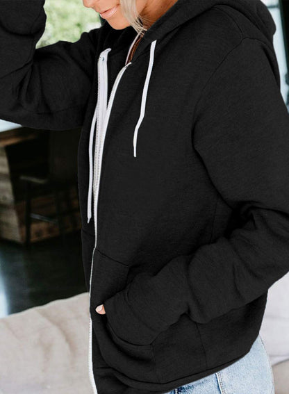 Dokotoo sweatshirt with pockets and full zip up design for women