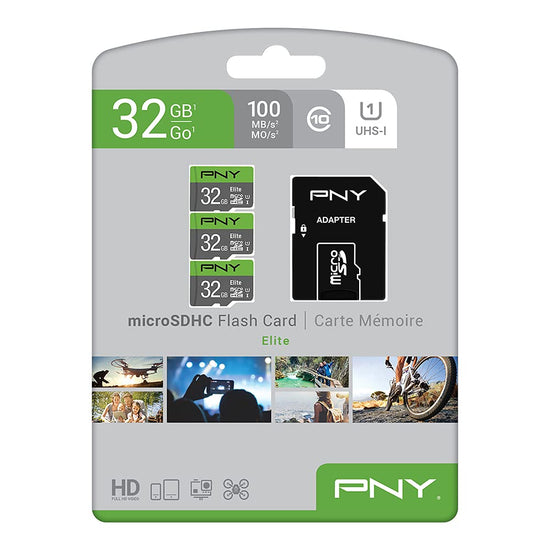 PNY Elite microSDHC flash memory card 5-pack - 100MB/s UHS-I speed