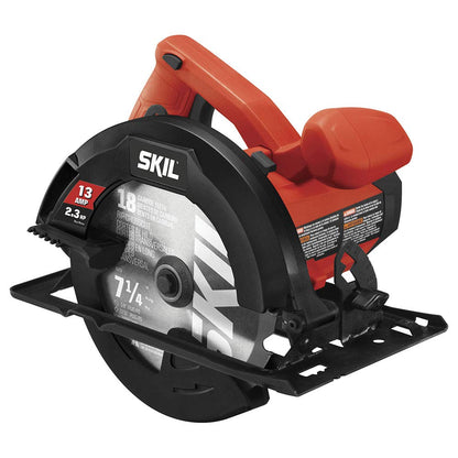 Saw — 13-amp 7-1/4 circular saw by Skil in red color