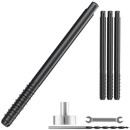 4pcs Heavy Duty Floating Shelf Brackets for 3/4" to 1.75" Boards, Invisible Blind Shelf Support Kit with CNC Drilling Jig, Double-Threaded Rods for DIY Custom Floating Shelves, 125lbs(4 inch-4pcs)