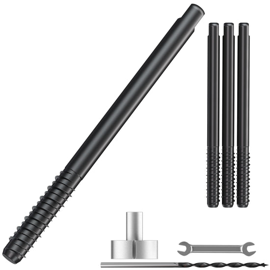 4pcs Heavy Duty Floating Shelf Brackets for 3/4" to 1.75" Boards, Invisible Blind Shelf Support Kit with CNC Drilling Jig, Double-Threaded Rods for DIY Custom Floating Shelves, 125lbs(4 inch-4pcs)