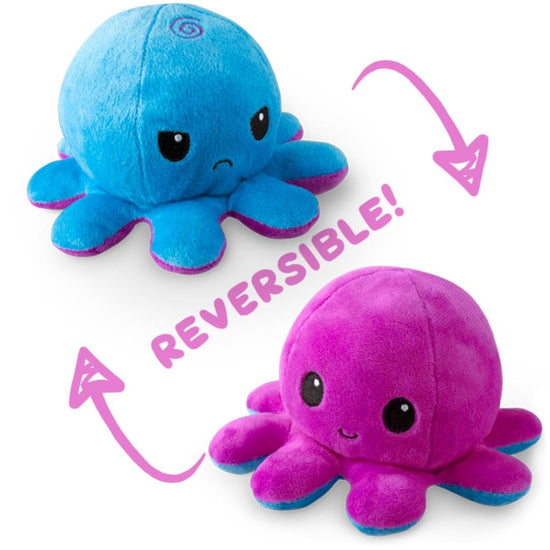 TeeTurtle reversible octopus plushie - show your mood without saying a word