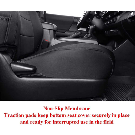 EKR Silverado seat covers - Custom fit neoprene for 2019-2026 Chevrolet Silverado 1500/2500/3500 rear row no armrest.