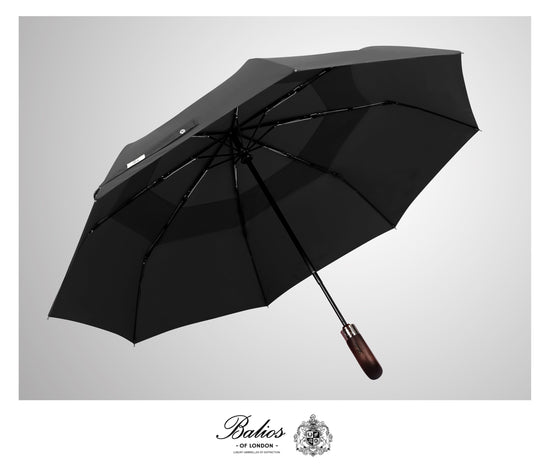 Balios umbrella - Real wood handle with automatic open close and windproof design