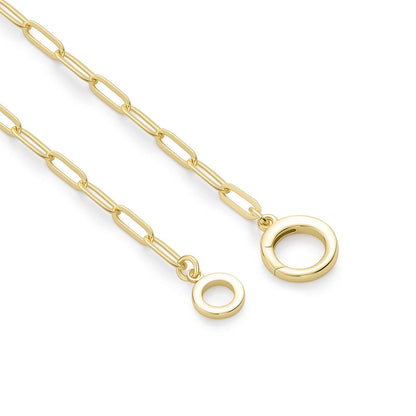 LANE WOODS paperclip necklace — 14K gold plated dainty link chain jewelry for women