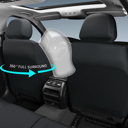 VEHICLE_SEAT_COVER — Leather five-piece set in red and black colors