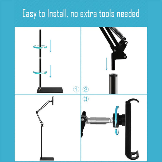 Portable electronic device stand — Height adjustable with metal base