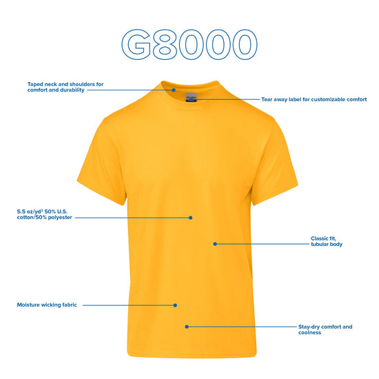 Gildan unisex dryblend t-shirt multipack
