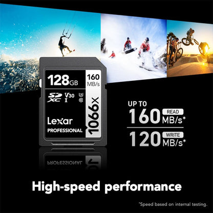 Flash memory — Lexar Professional 1066x 64GB SDXC UHS-I card silver series