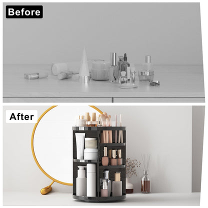 Caddy — Rotating 8 layer design with brush holder and perfume tray for storage