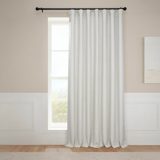 CURTAIN — Faux linen room darkening for bedroom and living room décor by HPD Half Price Drapes