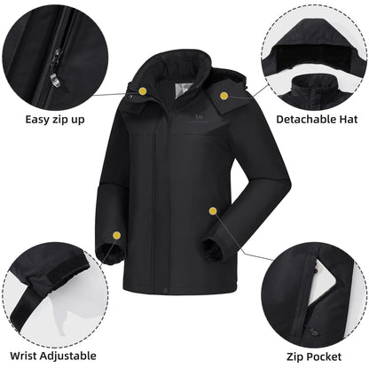Camel Crown women's ski coat — warm fleece and waterproof design