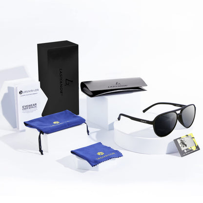 Sunglasses — Lightweight TAC polarized retro style with UV 400 protection