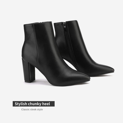Dream Pairs chunky heel ankle boots — pointed toe design