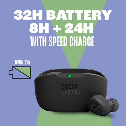 JBL Vibe Buds — True wireless headphones with immersive sound quality.