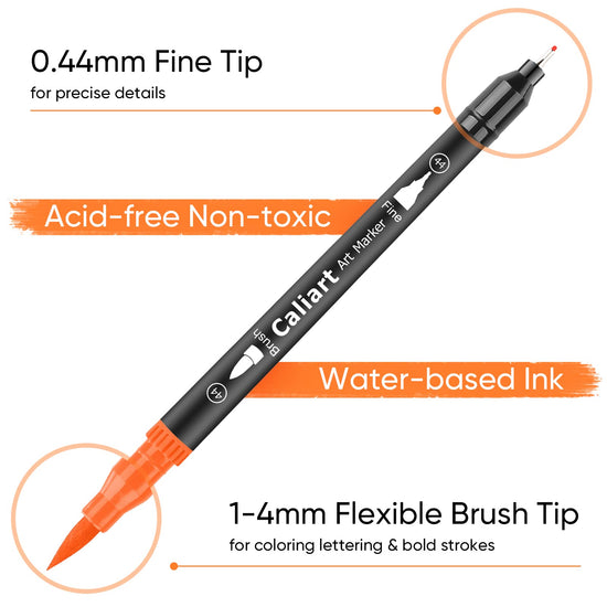 Marking pen — Caliart dual brush tip for coloring and journaling