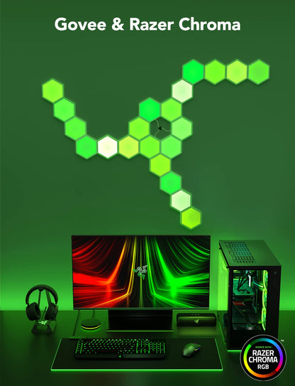 Light fixture — Govee hexagon smart LED wall lights with music sync and scene modes