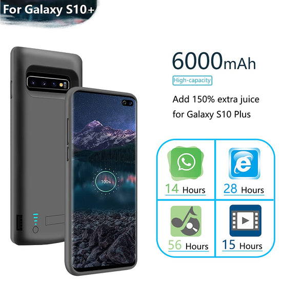 Sitong cellular phone case — 6000mAh rechargeable battery for Galaxy S10+ Plus