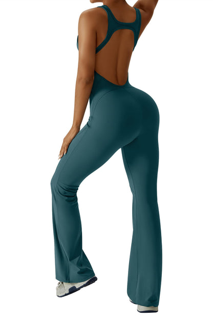 OEAK women's leotard with tummy control cutout and backless design