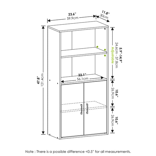 Furinno GEHRY shelf with adjustable shelves