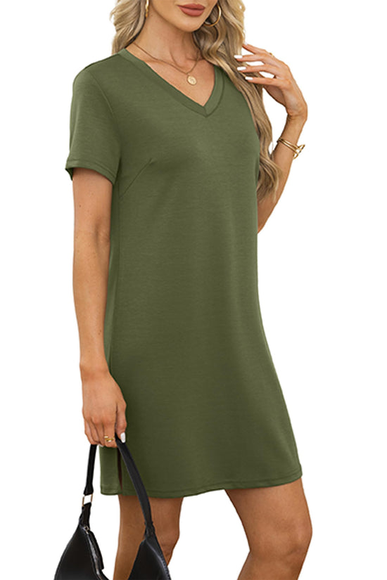 RUMIA summer dress — V-neck casual sundress for women 2026