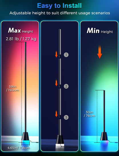 Alfolive RGB lamp — Smart LED corner lamp with music sync and remote control
