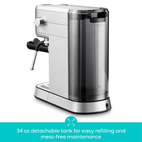 CASABREWS coffee maker — 20 bar pressure with milk frother and removable water tank