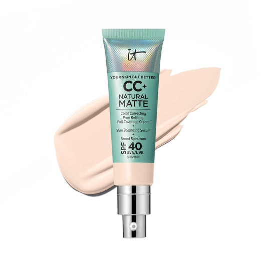 IT Cosmetics CC+ Cream — Natural matte foundation with SPF 40 and shine control