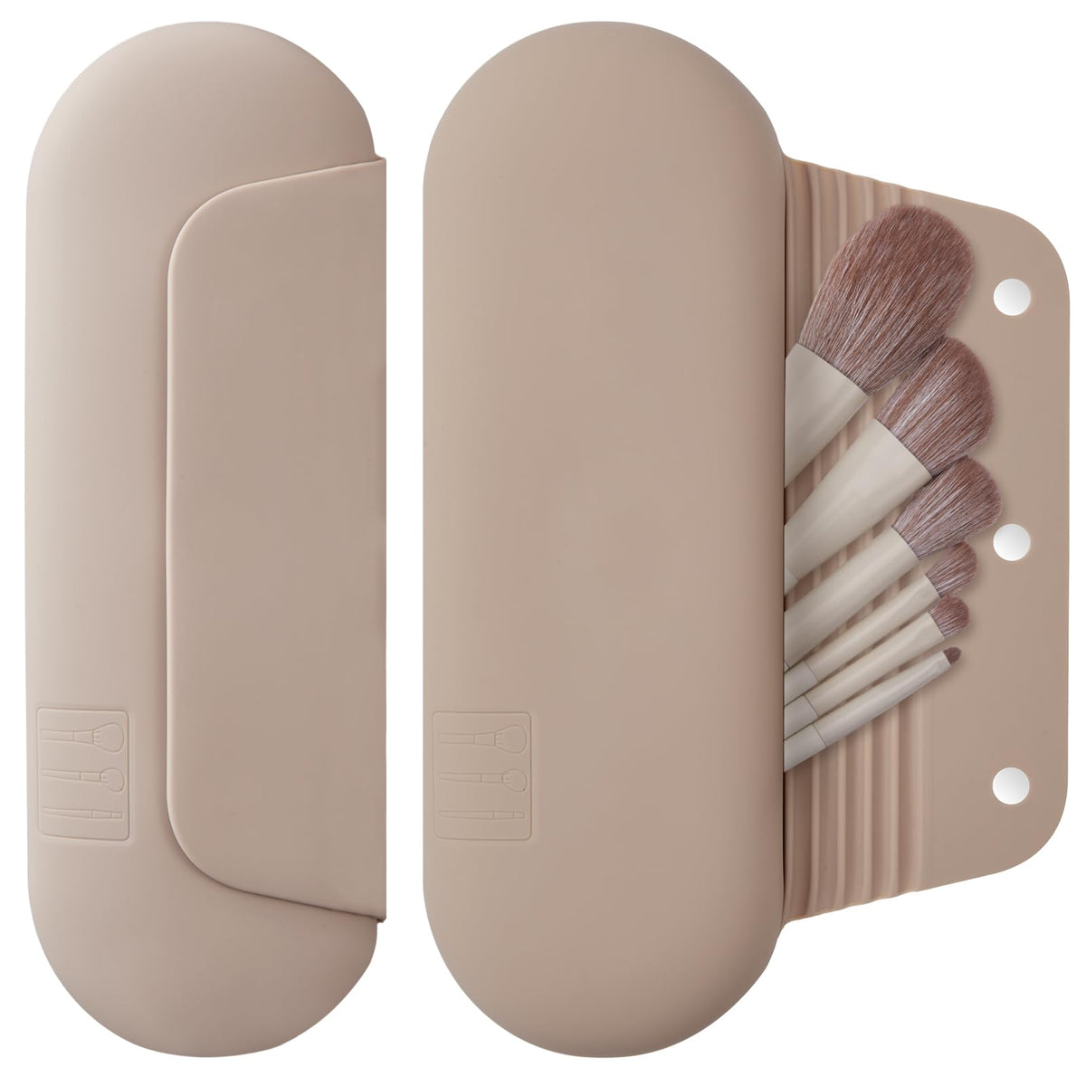 AGIKET cosmetic case — Portable holder with anti-fall out magnetic closure