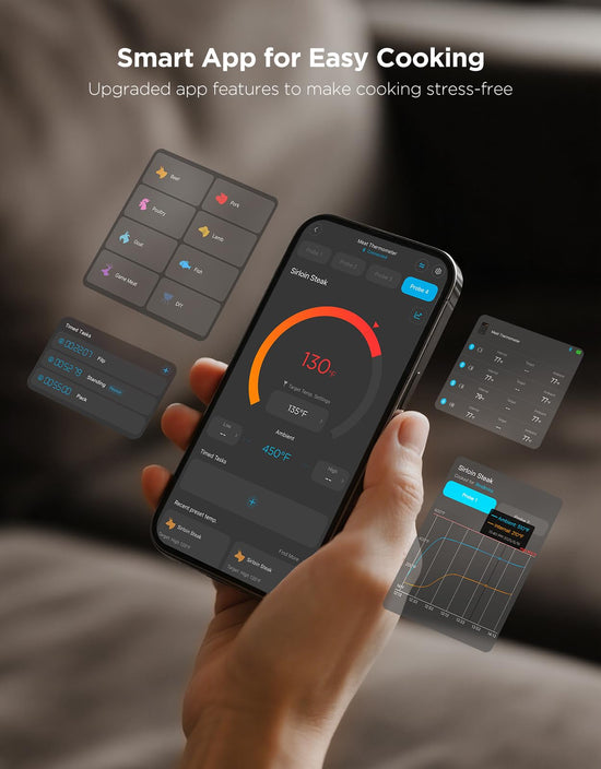 GoveeLife meat thermometer — Bluetooth wireless with 1 and 4 probes