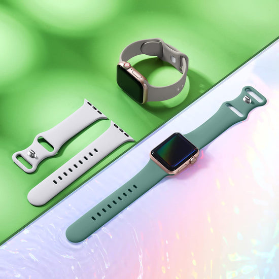 Maledan watch band — 6 pack of soft silicone sport bands for Apple Watch