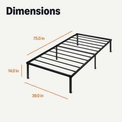 Bed frame — Tool-free assembly with sturdy steel construction