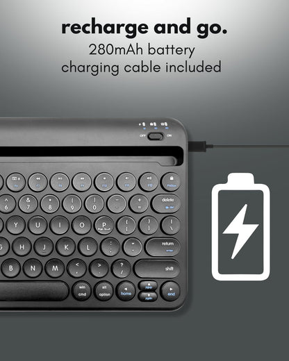 Macally Bluetooth keyboard — Universal multi-device compatibility with stand