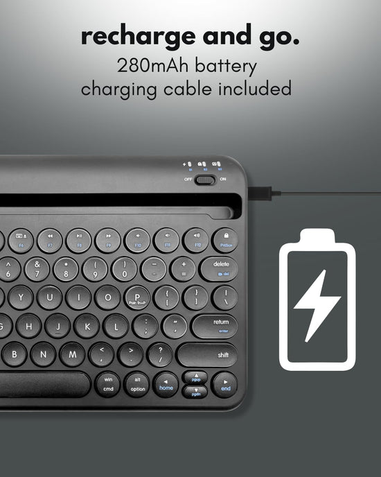 Macally Bluetooth keyboard — Universal multi-device compatibility with stand