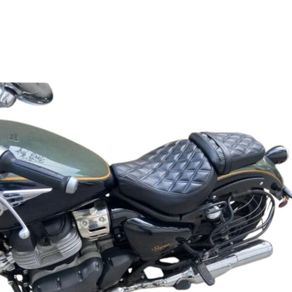 Sahara vehicle seat cover - Black diamond cushion for super Meteor 650