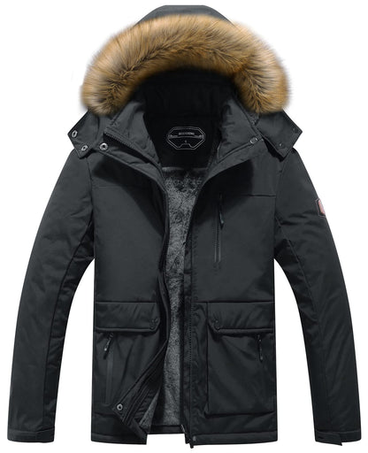 Moerdeng coat — waterproof winter hooded ski jacket for women