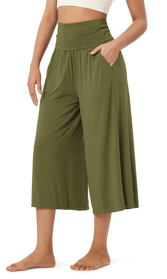 ODODOS women's wide leg palazzo lounge pants with pockets, lightweight and comfy. 20/22/24 inseam.