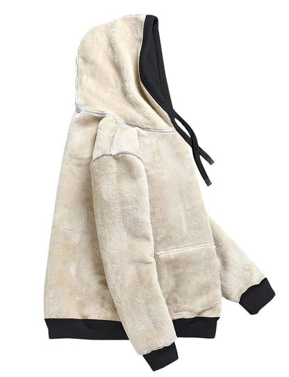 Sweatshirt — Fleece sherpa lined pullover hoodie for women by Haellun