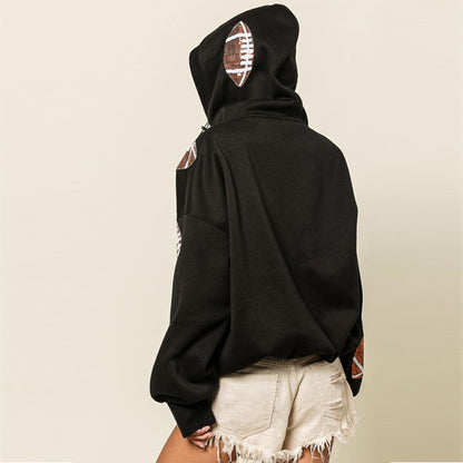 SeekMe sweatshirt with sequin detail and pockets