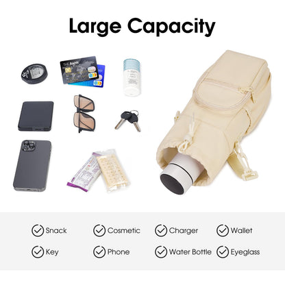 sportsnew water bottle carrier with phone pocket and crossbody strap