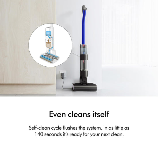 Dyson vacuum cleaner — WashG1 wet cleaner in matte black and ultra blue