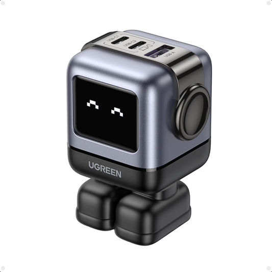 UGREEN charging adapter — 65W GaN compact design with 3 ports for fast charging
