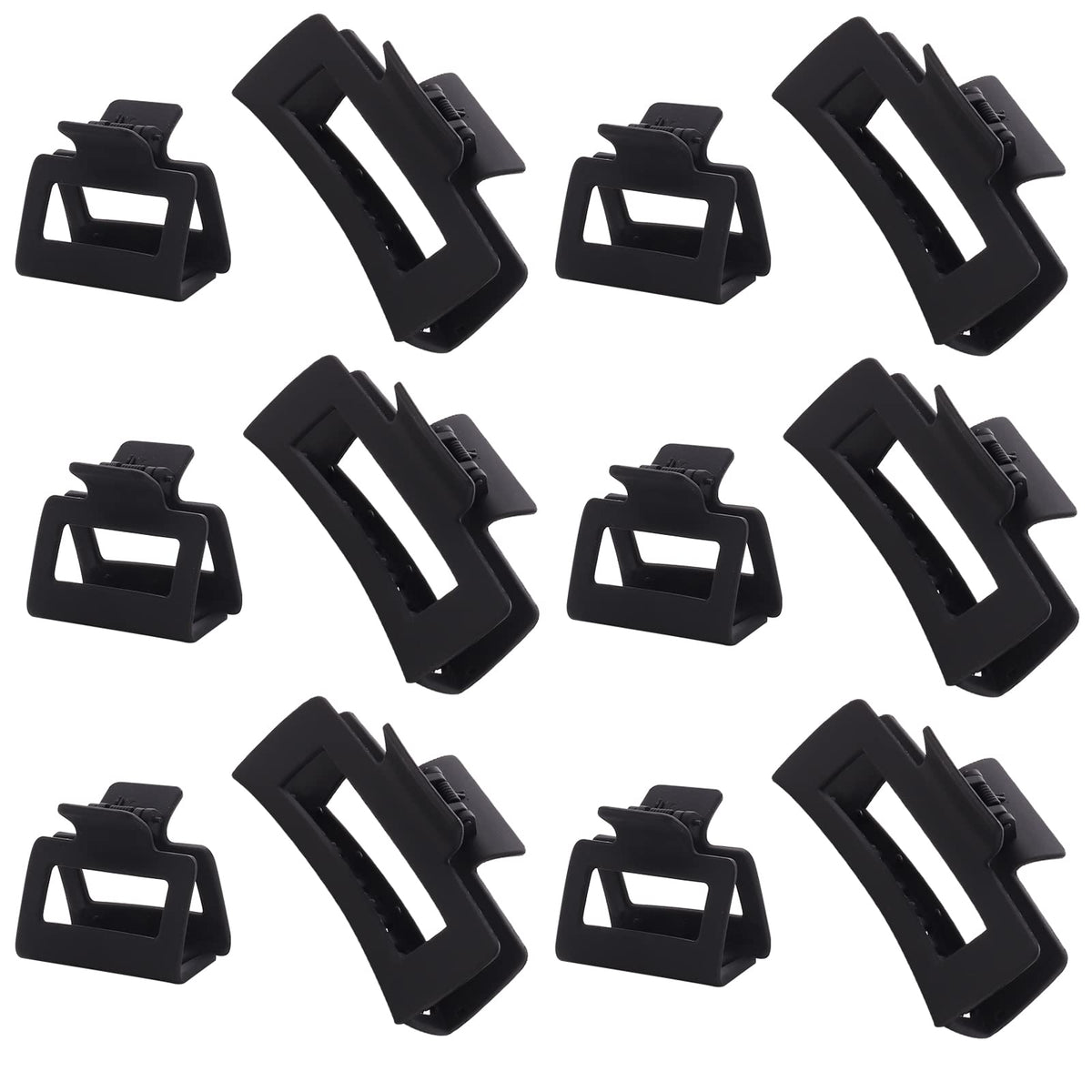 Alemaky hair clip set with square claw clips in neutral colors for all hair types