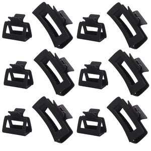 Alemaky hair clip set with square claw clips in neutral colors for all hair types